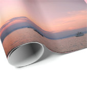 Zonsondergang Boten Zee Glanzend Inpakpapier (Rol Hoek)
