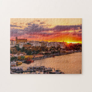 Zonsondergang boven de haven van Mahon - Menorca, Legpuzzel