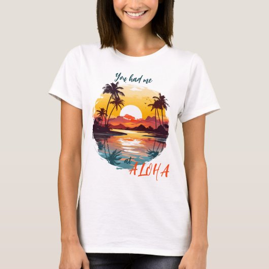 Zonsondergang boven de lagune t-shirt (Voorkant)