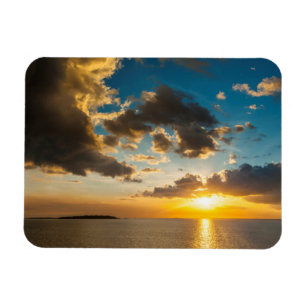 Zonsondergang boven de oceaan, Fiji Magneet