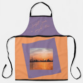 Zonsondergang boven een badplaats - Art Schort (Voorkant)