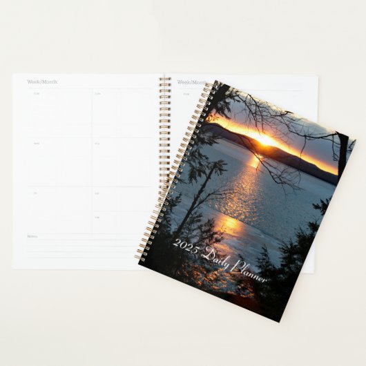Zonsondergang boven Forest Lake Daily Planner (Display)