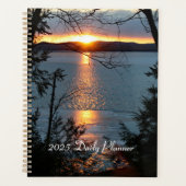 Zonsondergang boven Forest Lake Daily Planner (Voorkant)