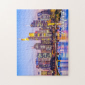 Zonsondergang boven Frankfurt, Duitsland Legpuzzel (Verticaal)