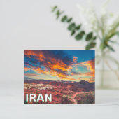 Zonsondergang boven Iran Briefkaart (Staand voorkant)