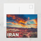 Zonsondergang boven Iran Briefkaart (Voorkant / Achterkant)