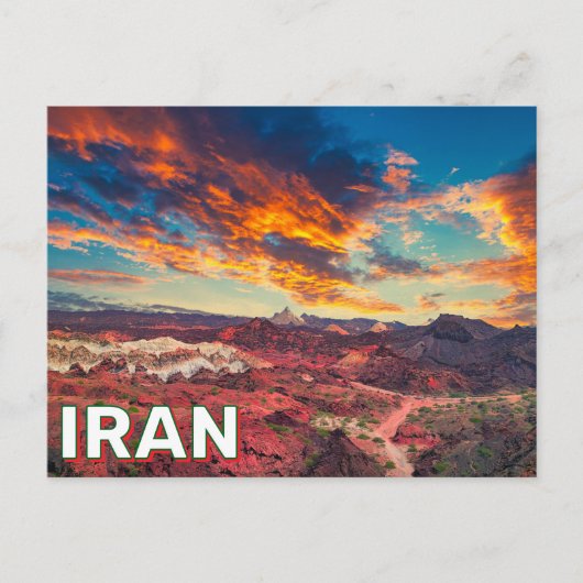 Zonsondergang boven Iran Briefkaart (Voorkant)