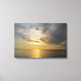 Zonsondergang boven Lake Superior — The Breakers Canvas Afdruk