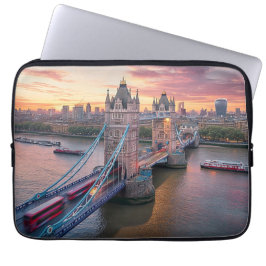 Zonsondergang boven Londen Laptop Sleeve