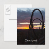 Zonsondergang boven natuurbrand briefkaart (Voorkant / Achterkant)