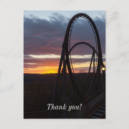 Zonsondergang boven natuurbrand briefkaart (Voorkant)