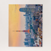 Zonsondergang boven Tokio, Japan Legpuzzel (Verticaal)