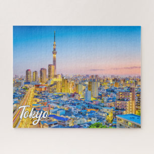 Zonsondergang boven Tokio, Japan Legpuzzel