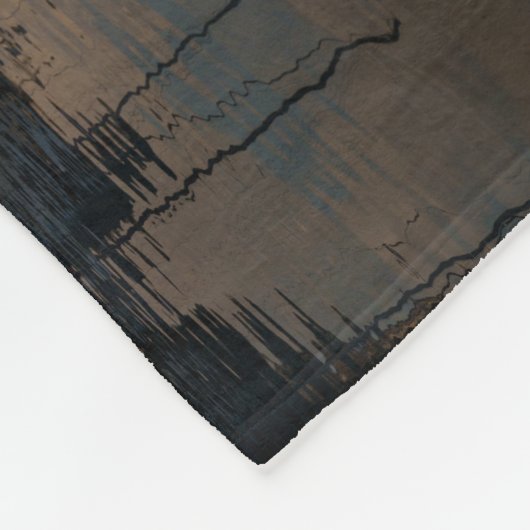 Zonsondergang boven Vancouver Skyline Fleece Deken (Hoek)