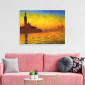 Zonsondergang boven Venetië door Claude Monet Canv Canvas Afdruk (Insitu (Woonkamer))