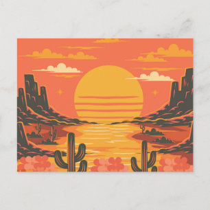 Zonsondergang Briefkaart
