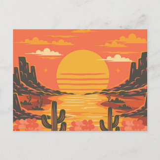Zonsondergang Briefkaart