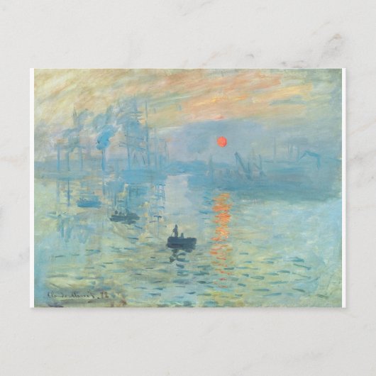 Zonsondergang - Claude Monet Briefkaart (Voorkant)