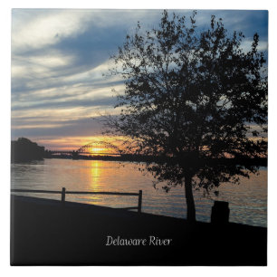 Zonsondergang, Delaware Rivier, Tegeltje
