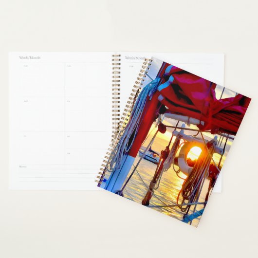Zonsondergang door de Lifebuy Spiral Planner (Display)