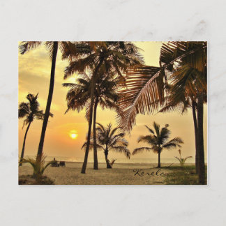 Zonsondergang door het Zee Briefkaart