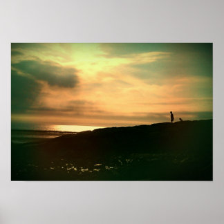 Zonsondergang door het Zee Poster
