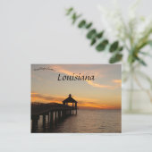 Zonsondergang en tuinhuisje in Louisiana Briefkaart (Staand voorkant)