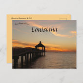 Zonsondergang en tuinhuisje in Louisiana Briefkaart (Voorkant / Achterkant)