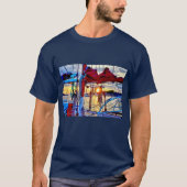 Zonsondergang en Zeilboten T-Shirt (Voorkant)