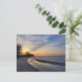 Zonsondergang, Eriemeer, Ohio Briefkaart (Staand voorkant)