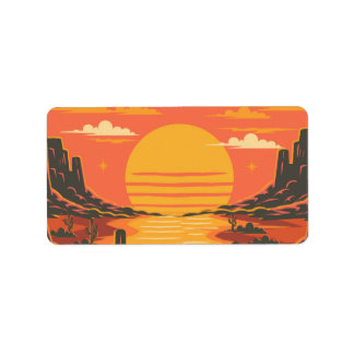 Zonsondergang Etiket