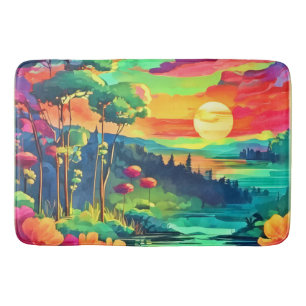 Zonsondergang Fantasie Landschap Badmat