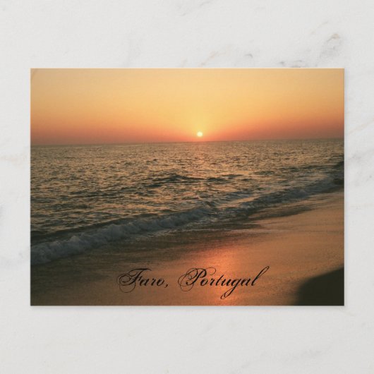 Zonsondergang: Faro, Portugal Briefkaart (Voorkant)