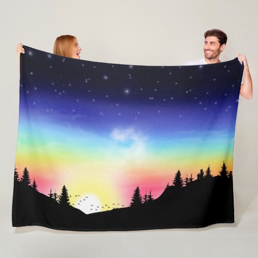 zonsondergang fleece deken (In situ)