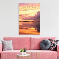 Zonsondergang Foto Decor over Water met Quote