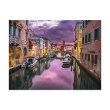 Zonsondergang foto van Italiës Venetiaanse kanalen