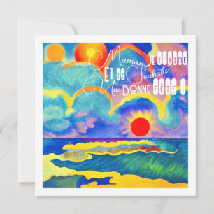 zonsondergang - Gefeliciteerd mama Kaart