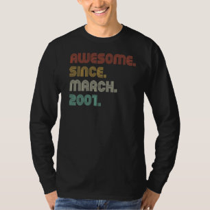 zonsondergang Geweldige sinds maart 2001 B dag De T-shirt