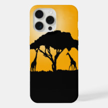 Zonsondergang Giraffe telefoonhoesje
