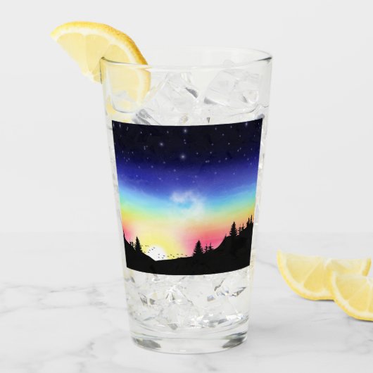 zonsondergang glas (Voorkant ijs)