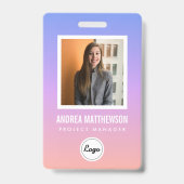 Zonsondergang Gradiënt Personeelslid Badge (Voorzijde)