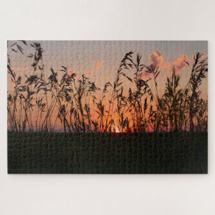 zonsondergang granen legpuzzel