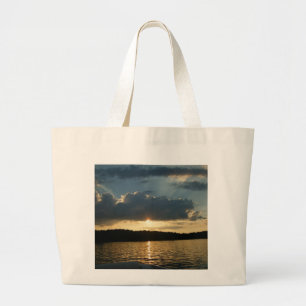 zonsondergang grote tote bag