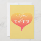 Zonsondergang Hart Mellow Geel Blauw Bruiloft Uitn Kaart (Achterkant)