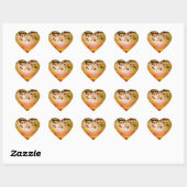 Zonsondergang hart stickers (Vel)