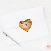 Zonsondergang hart stickers (Envelop)