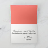 Zonsondergang Harten Koraal Bruiloft Bedankkaart (Binnen)