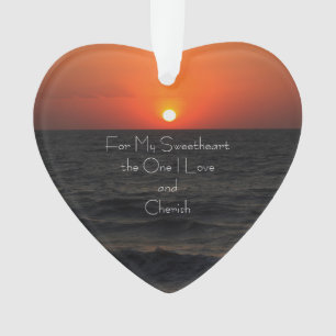 Zonsondergang Hartvormig Ornament