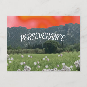 Zonsondergang Hemel en Bergen Perseverance Ansicht Briefkaart