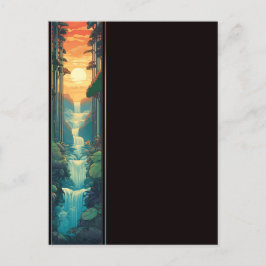 Zonsondergang Herfsten Briefkaart